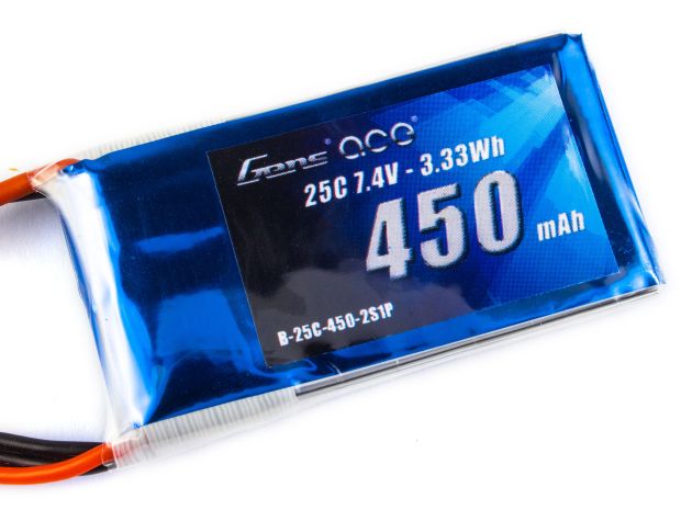 Акумулятор Gens Ace 450mAh 2S 25C , Світлина 1