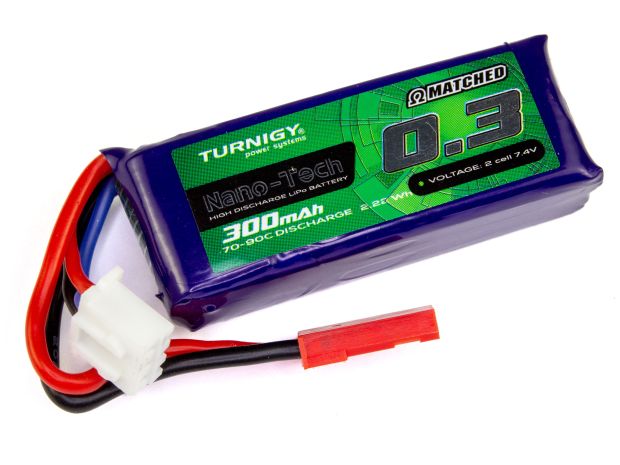 Акумулятор Turnigy nano-tech 300mAh 2S 70C, Світлина 1