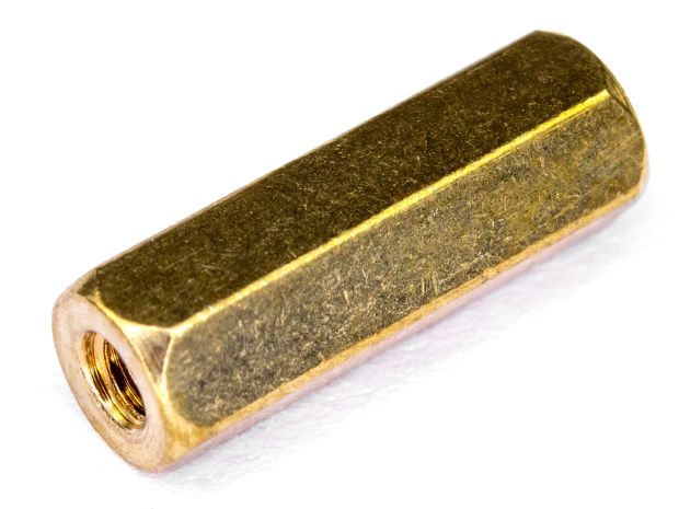 Стійка латунна з двосторонньою внутрішньою різьбою M2х12мм, Світлина 1