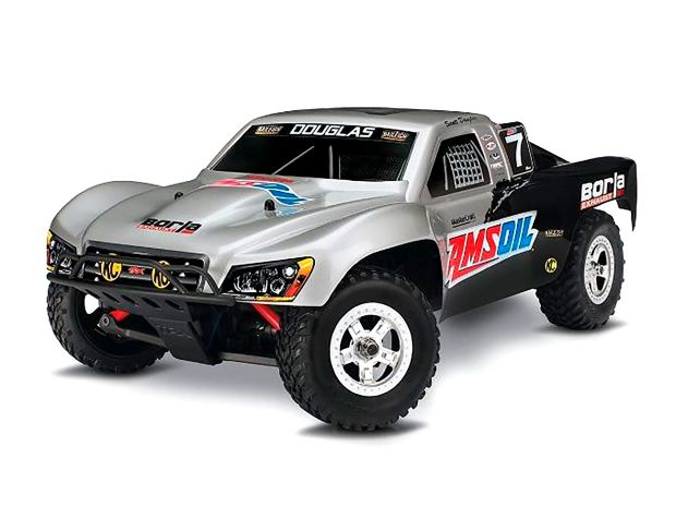 Автомодель шорт-корс Traxxas Slash 4x4 4WD 1/16 RTR (70054-1 Silver), Світлина 1