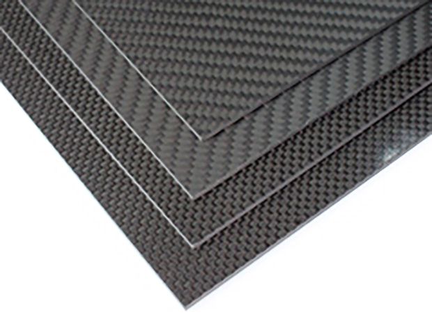 Пластина карбонова 1мм x 200мм x 300мм (3K Twill плетіння), Світлина 1