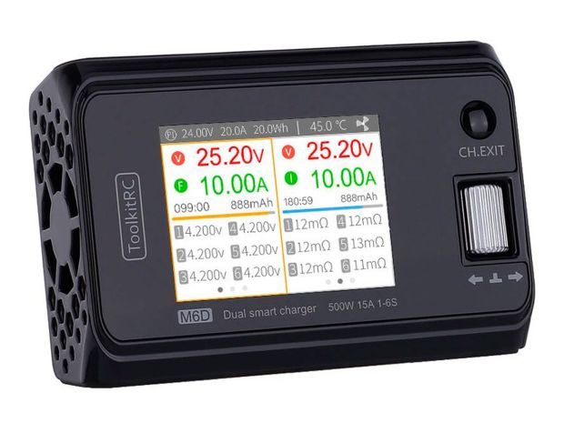 Зарядний пристрій ToolkitRC M6D 2x250W 15A, Світлина 1