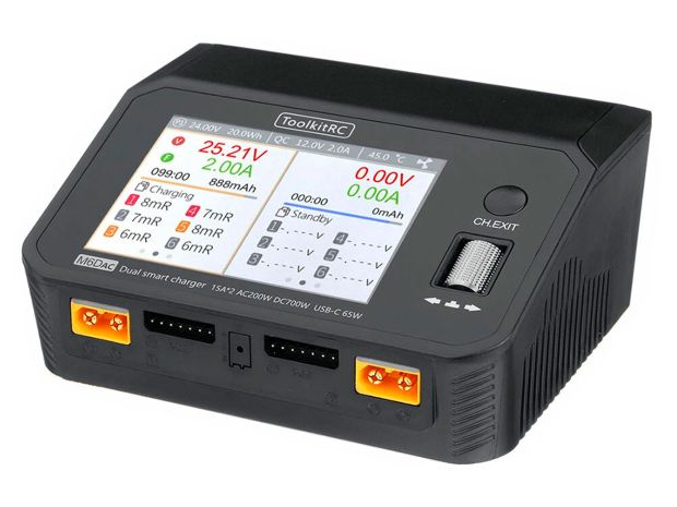 Зарядний пристрій ToolkitRC M6DAC 2x350W 15A, Світлина 1