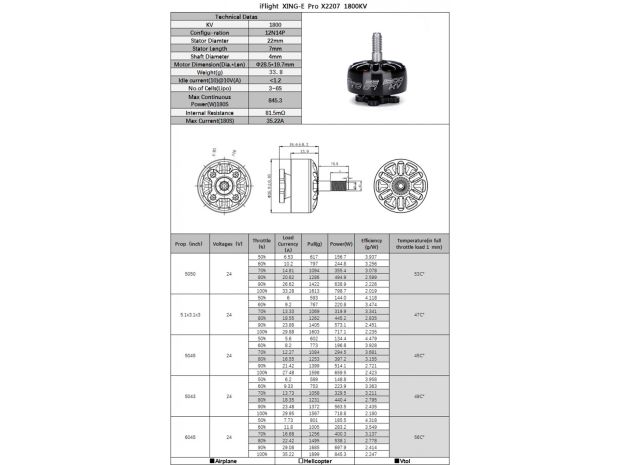 Двигун безколекторний iFlight XING-E Pro 2207-1800kv, Світлина 5