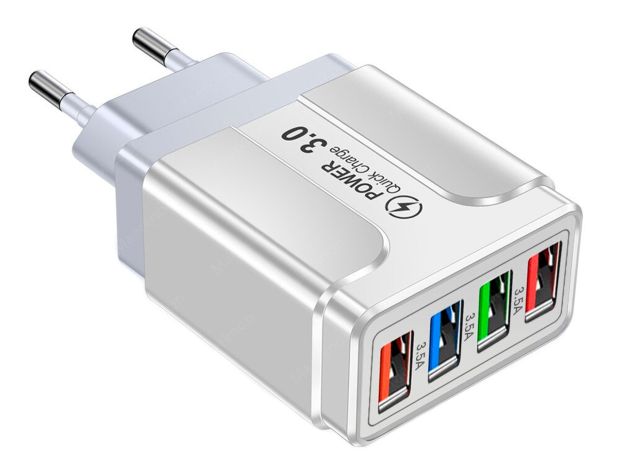 Мережевий 4-ох портовий USB блок живлення 5.1А, Світлина 1