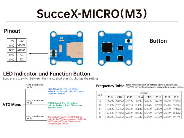 Відеопередавач iFlight SucceX Micro V2 5.8GHz 200mW, Світлина 4