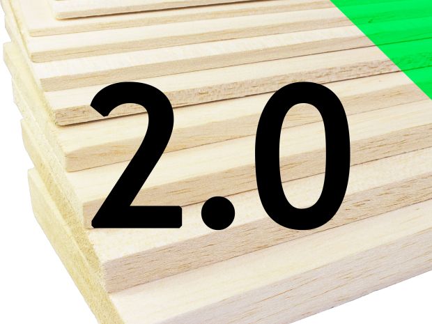 Пластина бальзова 2x100x915мм (Середня), Світлина 1