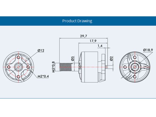 Двигун безколекторний T-Motor F1507-2700kv, Світлина 6
