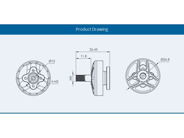 Двигун безколекторний T-Motor F2203.05-2850kv, Світлина 4