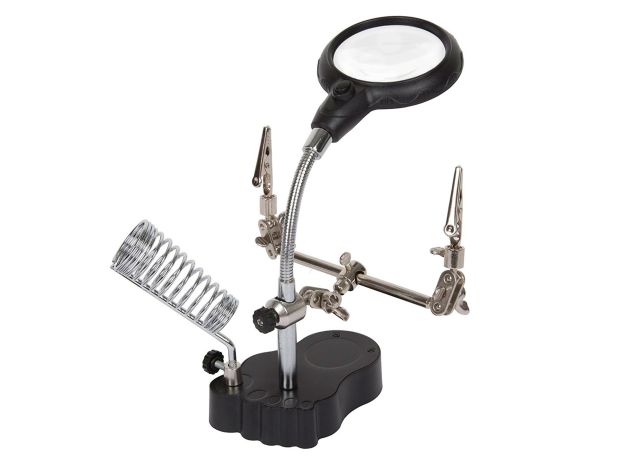 Тримач плат і паяльника TE-801 з LED-підсвіткою (третя рука), Світлина 3