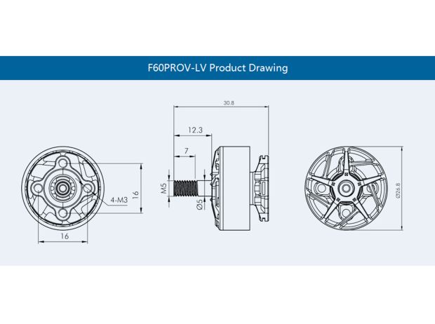 Двигун безколекторний T-Motor F60 PRO V-LV 2207.5-2020kv, Світлина 4