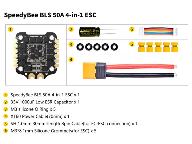 Регулятор безколекторний 4в1 SpeedyBee BLS 50A (BLHeli_S), Світлина 3