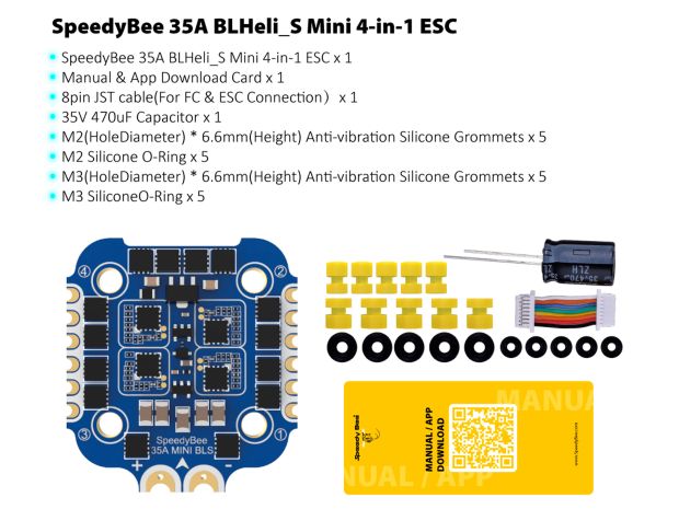 SpeedyBee F722 Mini (польотний контролер F7 + регулятор 4в1 35A), Світлина 5