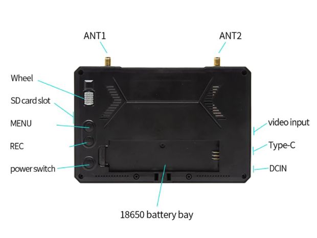 Монітор Skyzone M5F FPV з DVR (5.8ГГц), Світлина 5