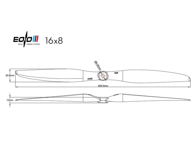 Пропелер SunnySky Eolo 16x8E, Світлина 3