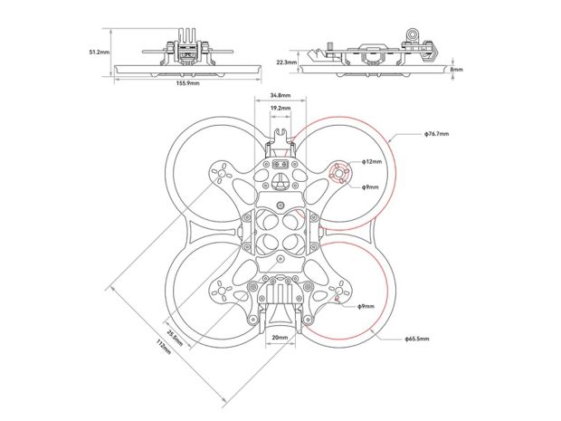 Рама BetaFPV Pavo25 V2, Світлина 4