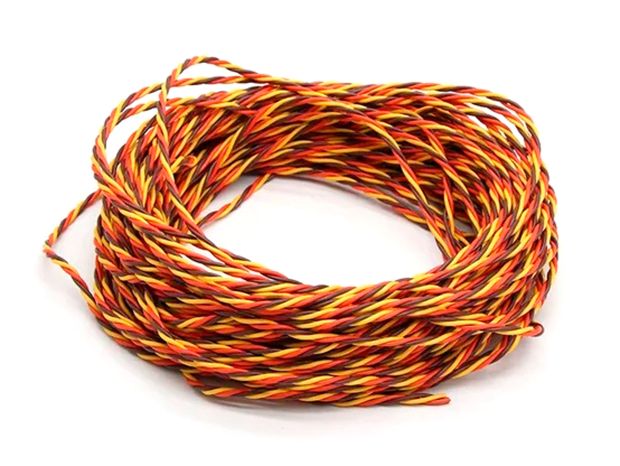 Сплетений дріт для сервомеханізмів 26AWG 1м (коричневий,червоний,оранжевий), Світлина 1