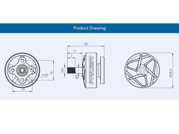Двигун безколекторний T-Motor Pacer P2306-2550kv V3, Світлина 4