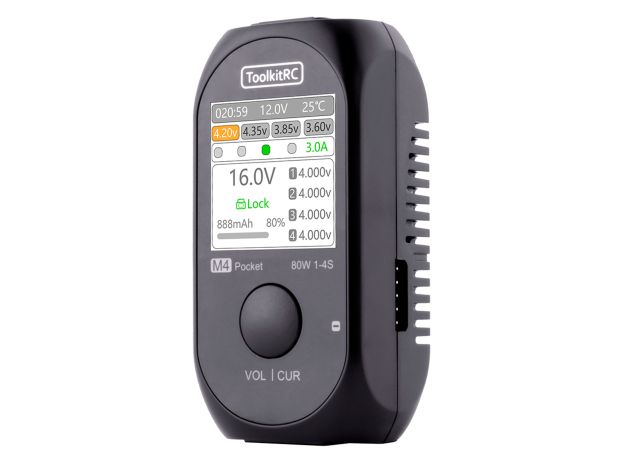 Зарядний пристрій ToolkitRC M4 Pocket 80W 5A (XT30/XT60), Світлина 1