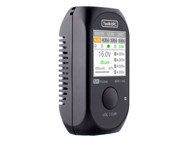 Зарядний пристрій ToolkitRC M4 Pocket 80W 5A (XT30/XT60), Світлина 2