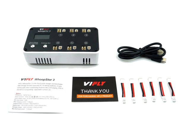 Зарядний пристрій ViFly WhoopStor V3 1S (PH2.0/BT2.0), Світлина 3