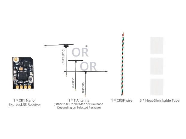 Приймач мультичастотний Radiomaster XR1 Nano ELRS (антена 2.4GHz/900MHz), Світлина 8