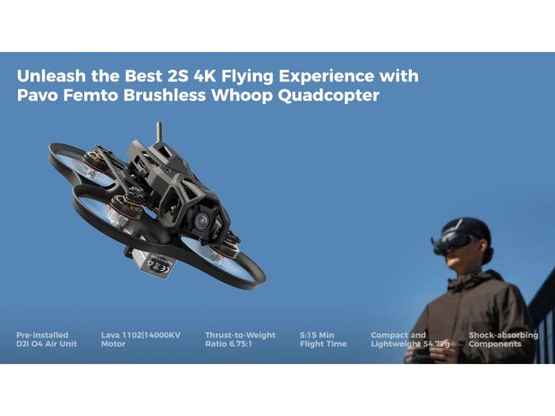 Квадрокоптер BetaFPV Pavo Femto з відеосистемою DJI O4 (ELRS 2.4ГГц), Світлина 6