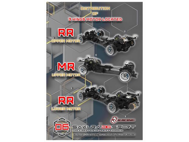 Комплект шасі для дрифту 3Racing Sakura D6 1/10 (KIT), Світлина 6