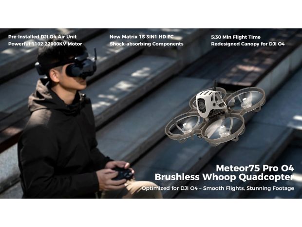 Квадрокоптер BetaFPV Meteor75 Pro з відеосистемою DJI O4 (ELRS 2.4ГГц), Світлина 6