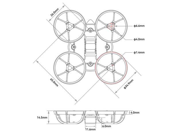 Рама BetaFPV Air65 Whoop (Transparent White), Світлина 3