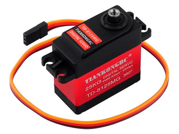 Сервомеханізм цифровий TiankongRC TD-8125MG 60g/23.5kg/0.18sec (180°), Світлина 1