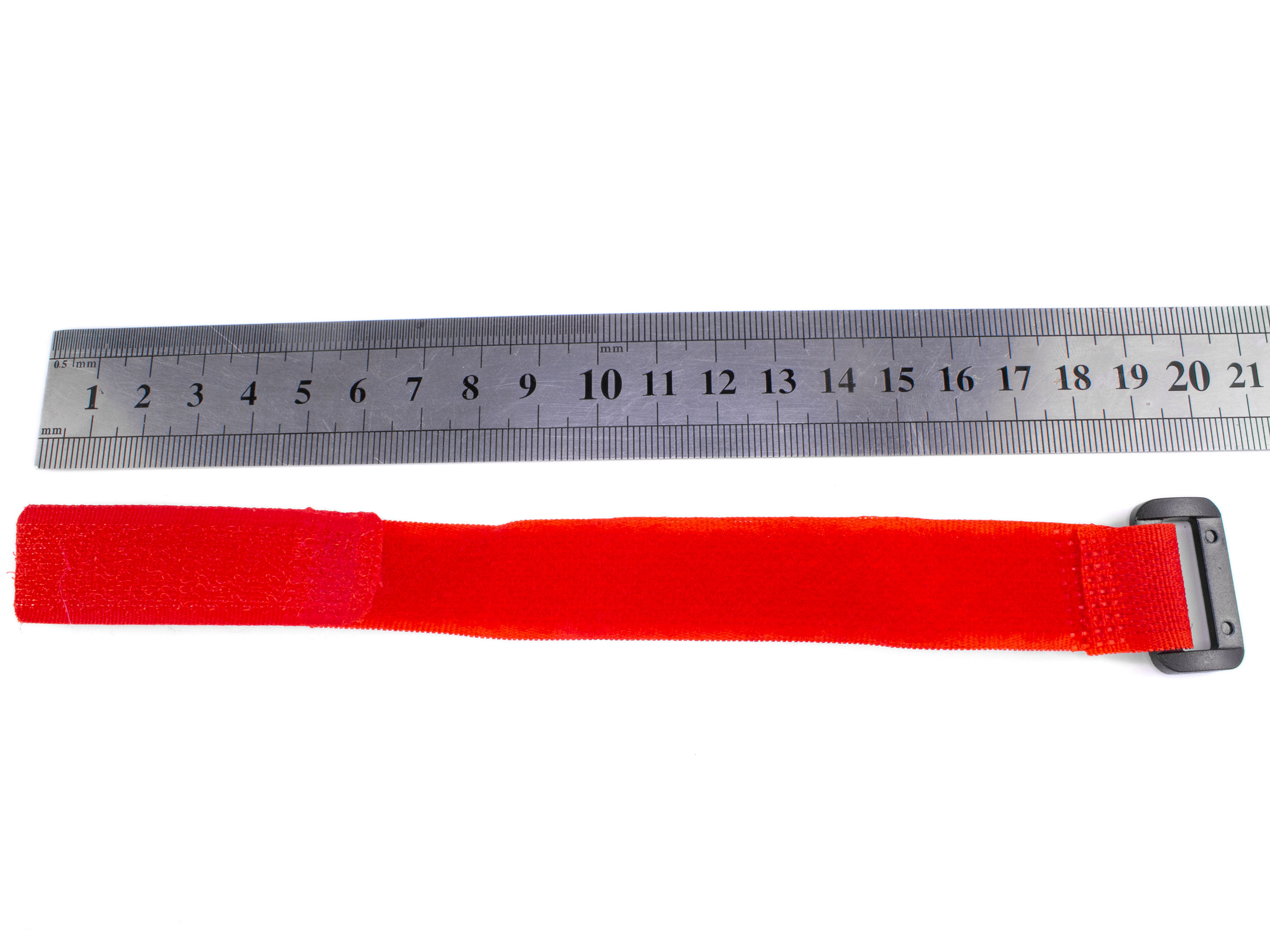 Ремінець (25см) для фіксації акумулятора на липучці (червоний) (світлина #2)