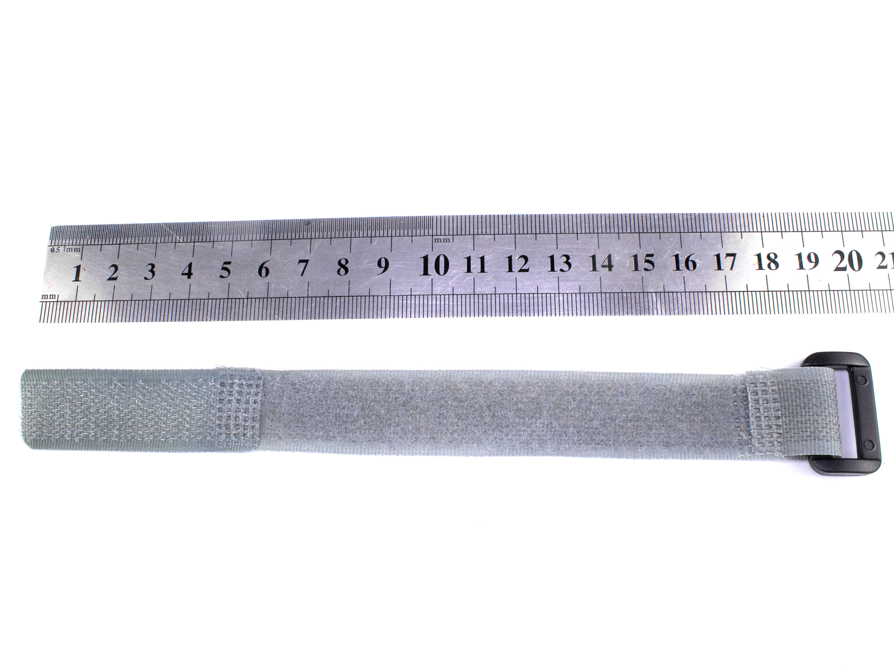 Ремінець (25см) для фіксації акумулятора на липучці (сірий) (світлина #2)