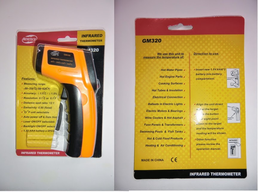 Цифровий лазерний пірометр BENETECH GM320 (світлина #6)