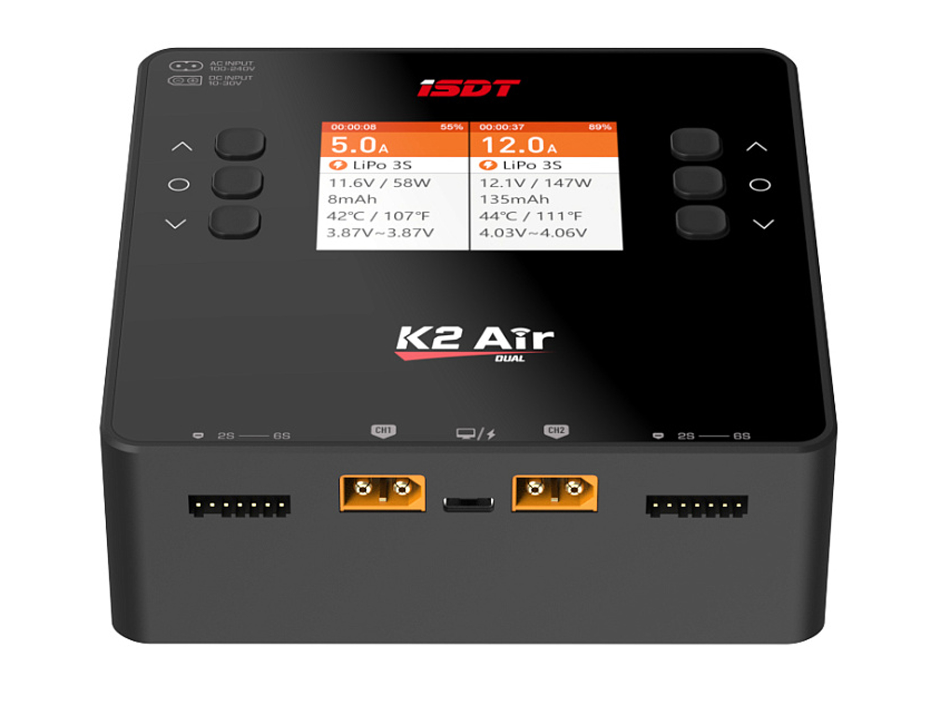 Зарядний пристрій iSDT K2 Air Bluetooth AC200W/DC500W 2x20A, Світлина 2
