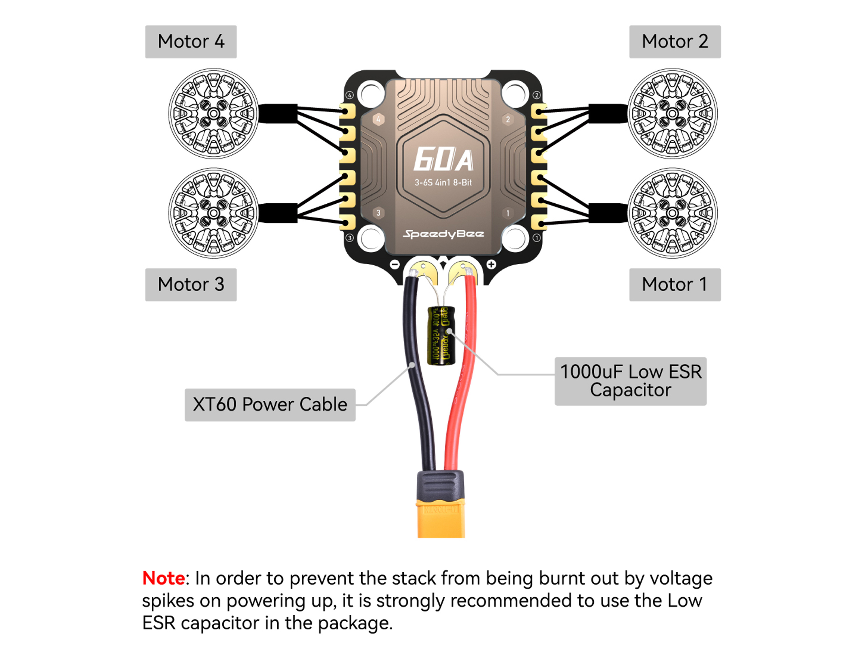 Регулятор безколекторний 4в1 SpeedyBee BLS 60A (BLHeli_S) (світлина #4)