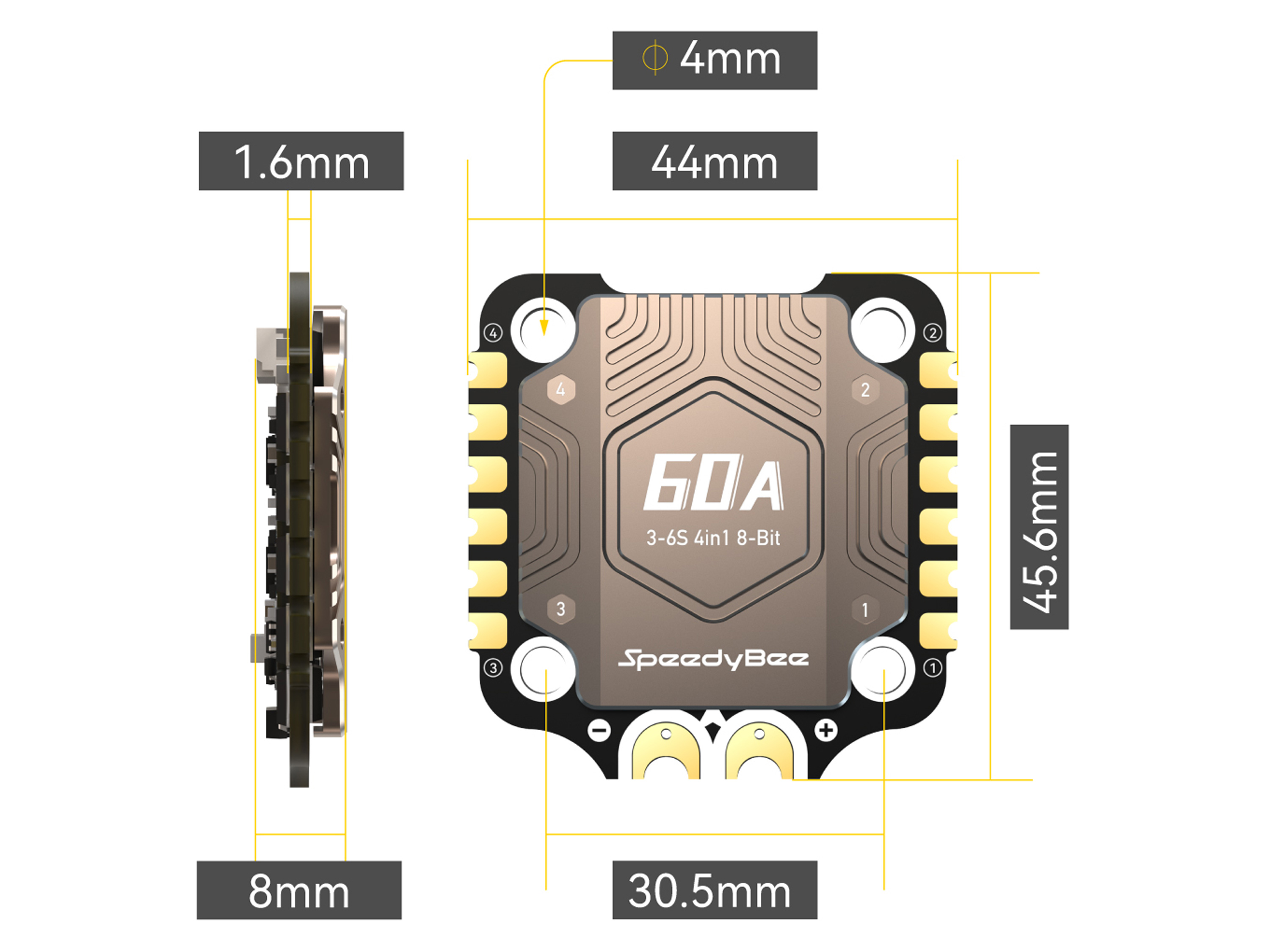 Регулятор безколекторний 4в1 SpeedyBee BLS 60A (BLHeli_S) (світлина #6)