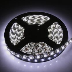LED cтрічка 5050, холодний білий колір,чорна основа, вологозахищена IP65 (5см)