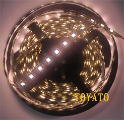 LED cтрічка 5050, теплий білий колір,чорна основа, вологозахищена IP65 (5см) 