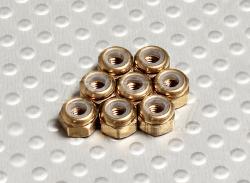 Анодована алюмінієва гайка М3 з нейлоновим фіксатором (титан)