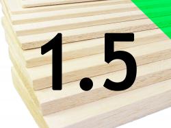 Пластина бальзова 1.5x100x1000мм (Середня)