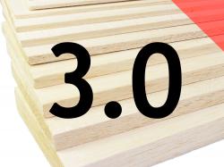 Пластина бальзова 3x100x1000мм (Важка)