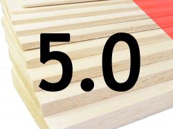 Пластина бальзова 5x100x1000мм (Важка)