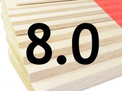 Пластина бальзова 8x100x1000мм (Важка)