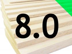 Пластина бальзова 8x100x1000мм (Середня)