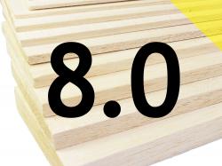 Пластина бальзова 8x100x1000мм (Легка)