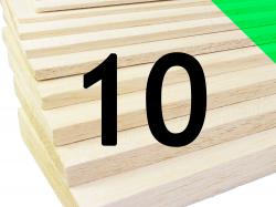 Пластина бальзова 10x100x1000мм (Середня)