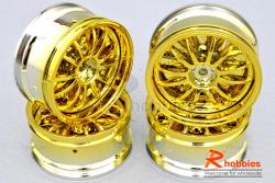 Комплект дисків коліс для шосейних автомоделей 1/10 (золоті)