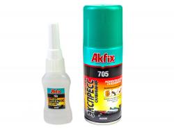 Клей цианоакрилатний з активатором Akfix 705 (25г + 100мл)