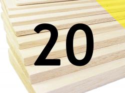 Пластина бальзова 20x100x1000мм (Легка)